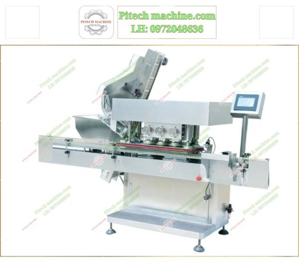 Máy đóng nắp chai dạng quay tự động cho chai nhựa hoặc thủy tinh