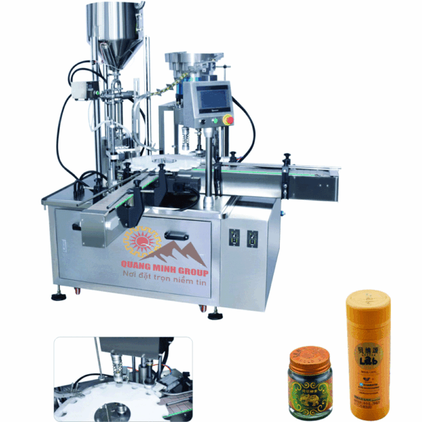 Máy chiết và siết nắp tự động (Nắp ROPP) PT-CRSN02