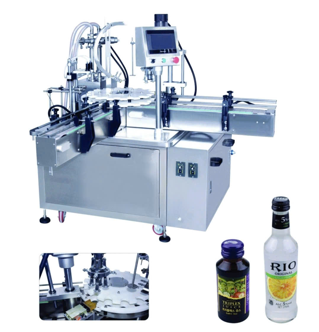 Máy chiết và siết nắp tự động (Nắp ROPP) PT-CRSN02